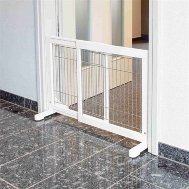 Trixie-Schleusentor Ausfahrbar Weiss 65-108X61 CM